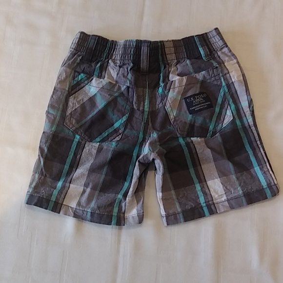 U.S. Polo Assn. Blue/Grey Plaid Shorts Size 3T - Picture 4 of 8